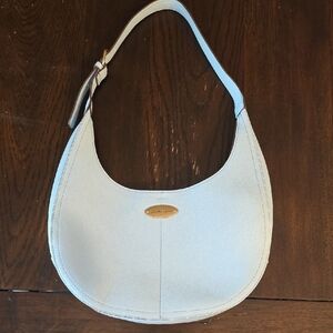 Nanette Lepore Ice Blue Hobo Shoulder Bag Floral Lining